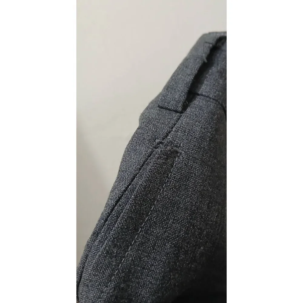 Vintage polo ralph lauren mens 44 Short blazer virgin wool 38S pants suit gray